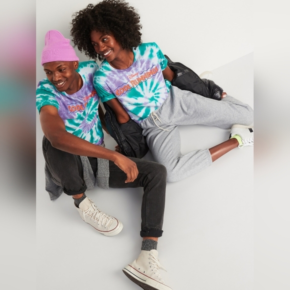⭐️40% Off⭐️ Old Navy Disney Cool Runnings Purple & Blue Tie-Dye Graphic T-Shirt - Picture 2 of 4